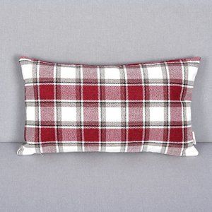 Plaid Decorative Throw Lumbar Pillow Cover